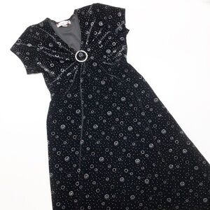 Speechless girls black/silver rhinestone dress